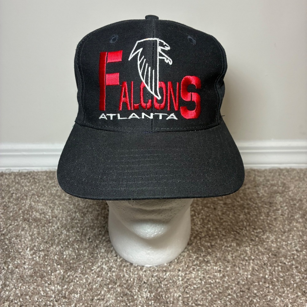Vintage Atlanta Falcons Snapback Hat Black Annco NFL Embroidered Football 90s